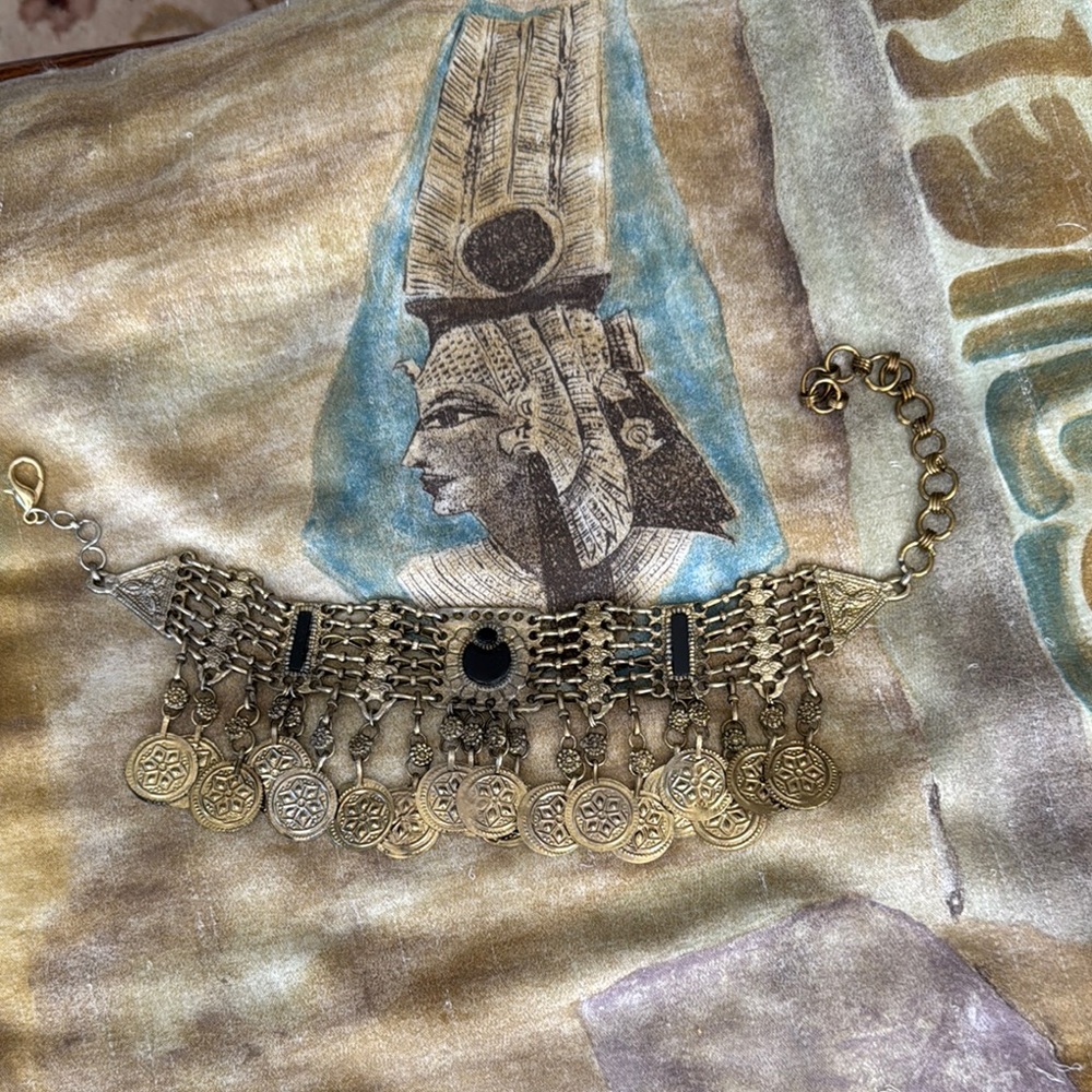 Gold Coin Choker Necklace